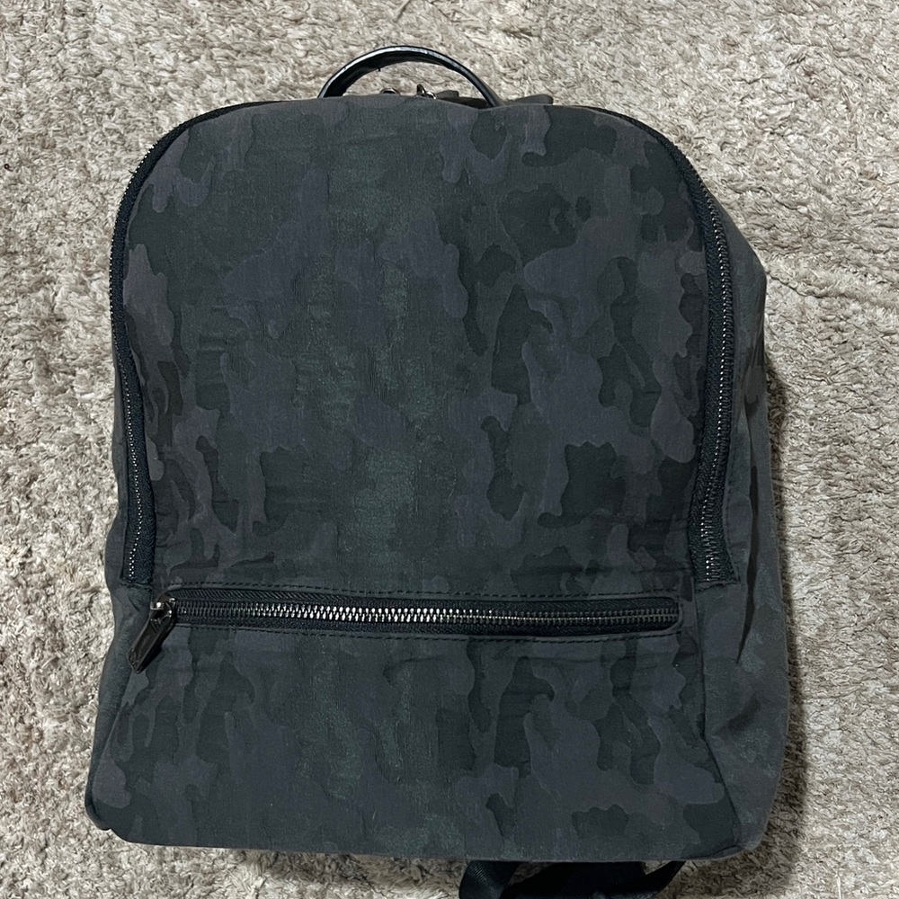 Neiman  Marcus Camouflage Black Backpack
